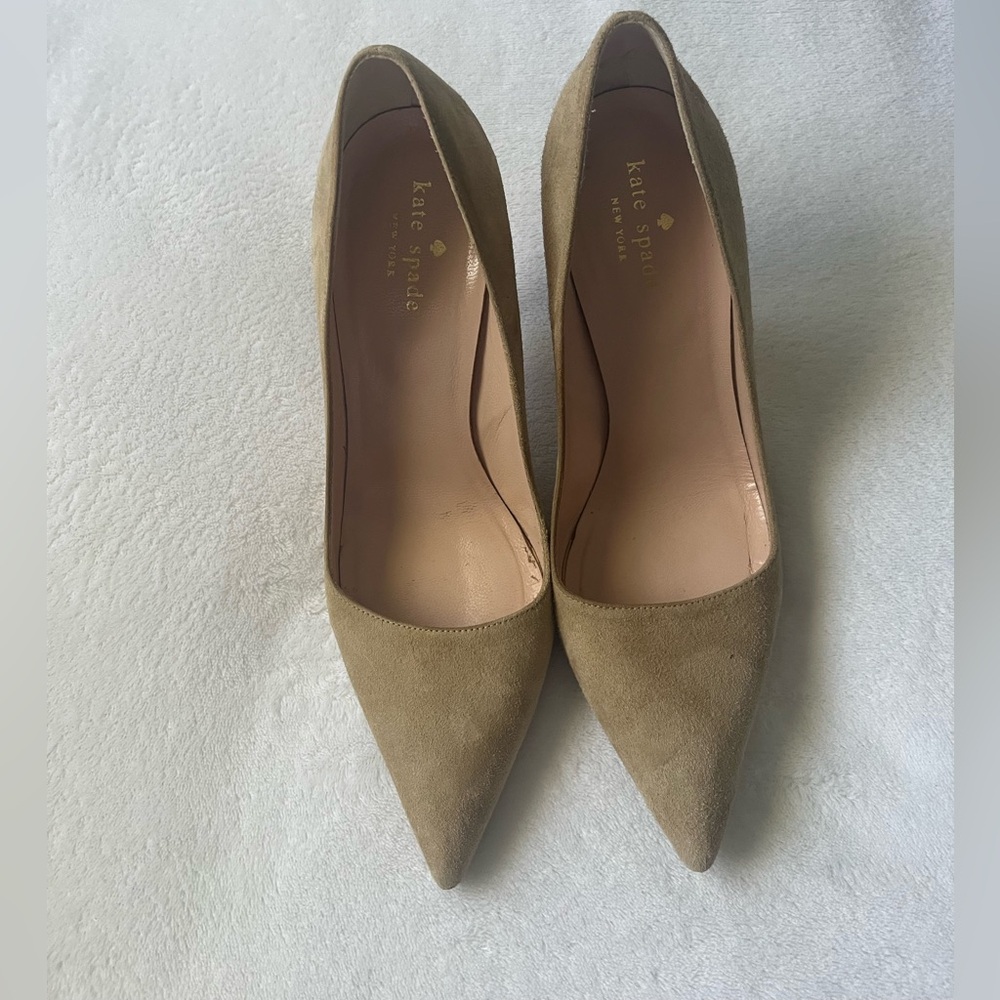 Kate Spade Beige Suede Heels